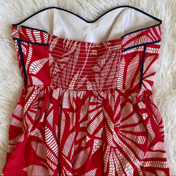 Alice & Trixie Veronique Red Strapless Silk Dress - Picture 9 of 16